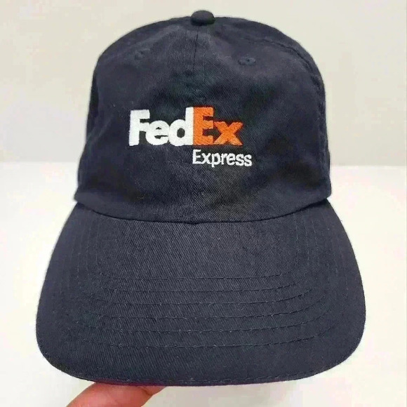 FedEx Other - FedEx Express Mens/Unisex Baseball Cap Navy/Orange One Size Baseball Hat